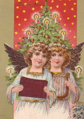 Anges chantants au pied du sapin de No&euml;l